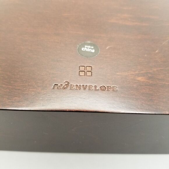 Red Envelope Cigar Lover's Kit Maple Veneer Nickel Finish Ashtray Lighter READ - Picture 10 of 12